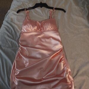 Honey and Rosie Pink Satin Dress